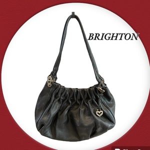 Brighton Genuine Leather Black Shoulder Bag